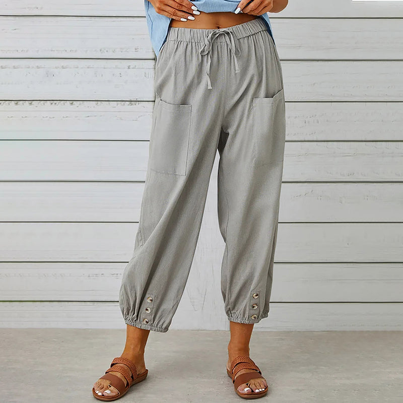 Daniela – Freizeithose Damen – Bequem Mit Verstellbarem Bund & Vielseitigem Design