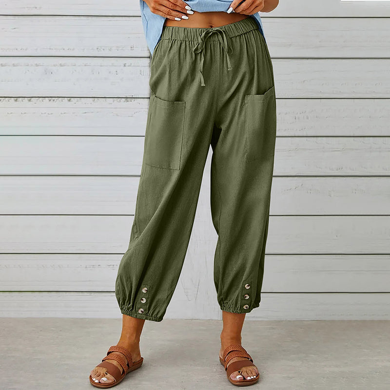 Daniela – Freizeithose Damen – Bequem Mit Verstellbarem Bund & Vielseitigem Design