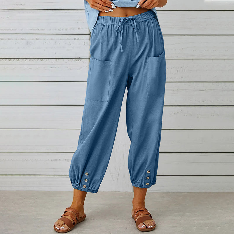 Daniela – Freizeithose Damen – Bequem Mit Verstellbarem Bund & Vielseitigem Design