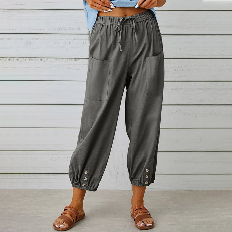 Daniela – Freizeithose Damen – Bequem Mit Verstellbarem Bund & Vielseitigem Design