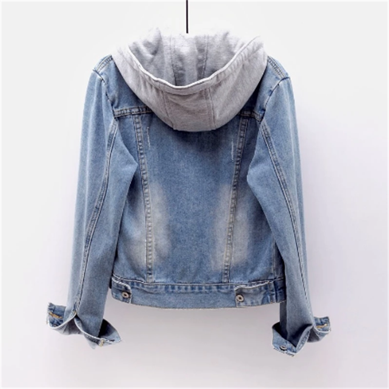Denim – Damenjacke – Abnehmbare Kapuze & Fleece-Futter für Komfort