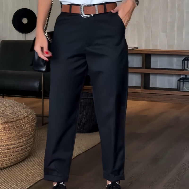 Elegante Anzughose Damen – Figurbetont & Bürotauglich – Schwarze Anzughose