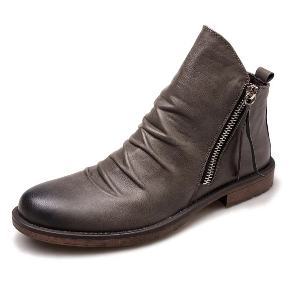 Elegante Chelsea Herrenstiefel – Hochwertiges Leder in Schwarz & Braun – Bequemer Tragekomfort