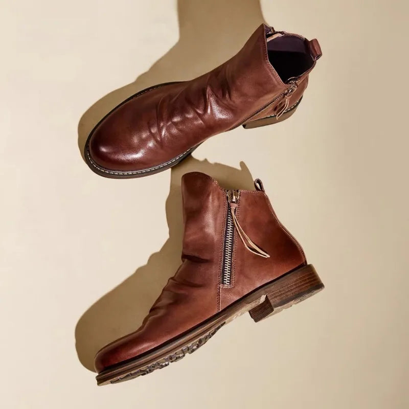 Elegante Chelsea Herrenstiefel – Hochwertiges Leder in Schwarz & Braun – Bequemer Tragekomfort