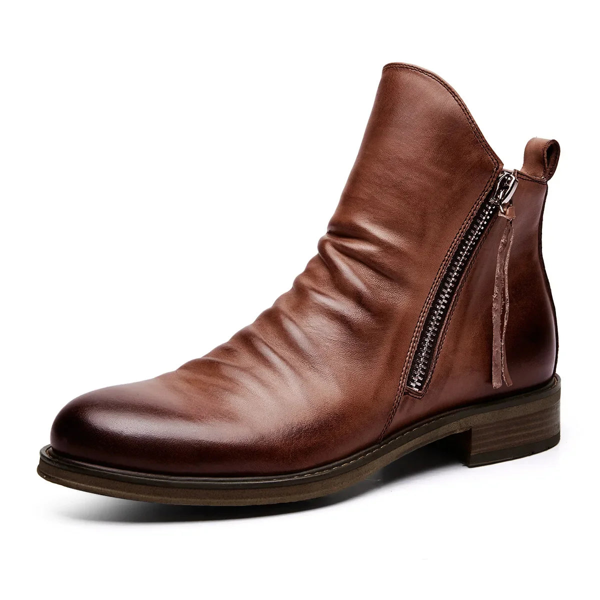 Elegante Chelsea Herrenstiefel – Hochwertiges Leder in Schwarz & Braun – Bequemer Tragekomfort
