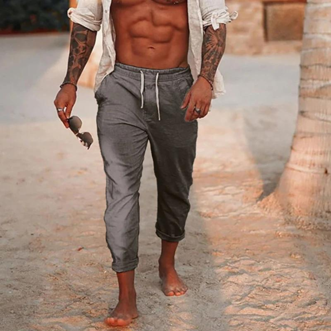 Elegante Herren Leinenhose – Lässig & Atmungsaktiv – Perfekt Für Sommerabenteuer