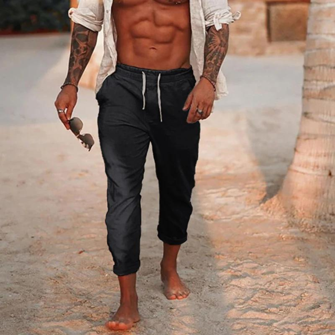 Elegante Herren Leinenhose – Lässig & Atmungsaktiv – Perfekt Für Sommerabenteuer