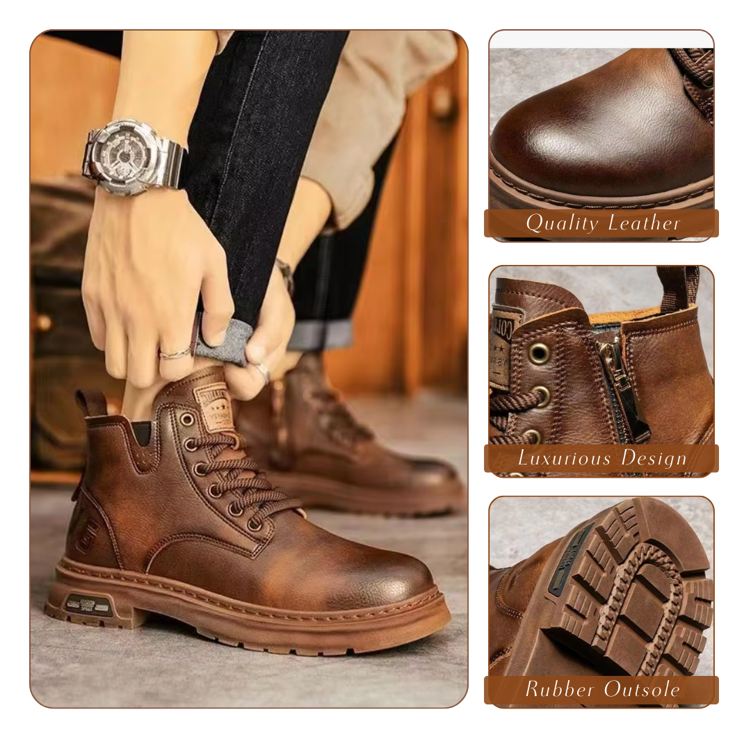Elegante Herren Schnürstiefel – Komfortabel & Vielseitig