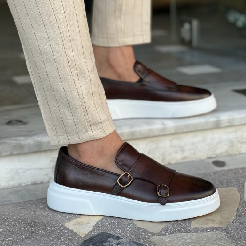 Elegante Herren Schuhe – Slip-On Loafers mit Doppelschnallen – Bequem & Stilvoll