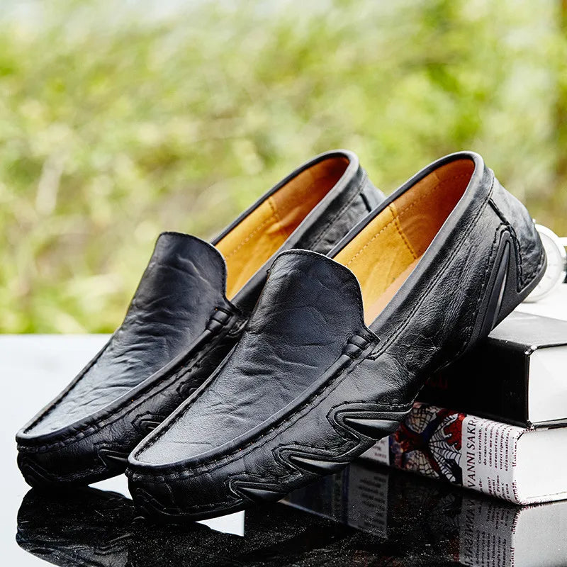 Elegante Herren Slipper – Hochwertiges Leder & Bequeme Passform