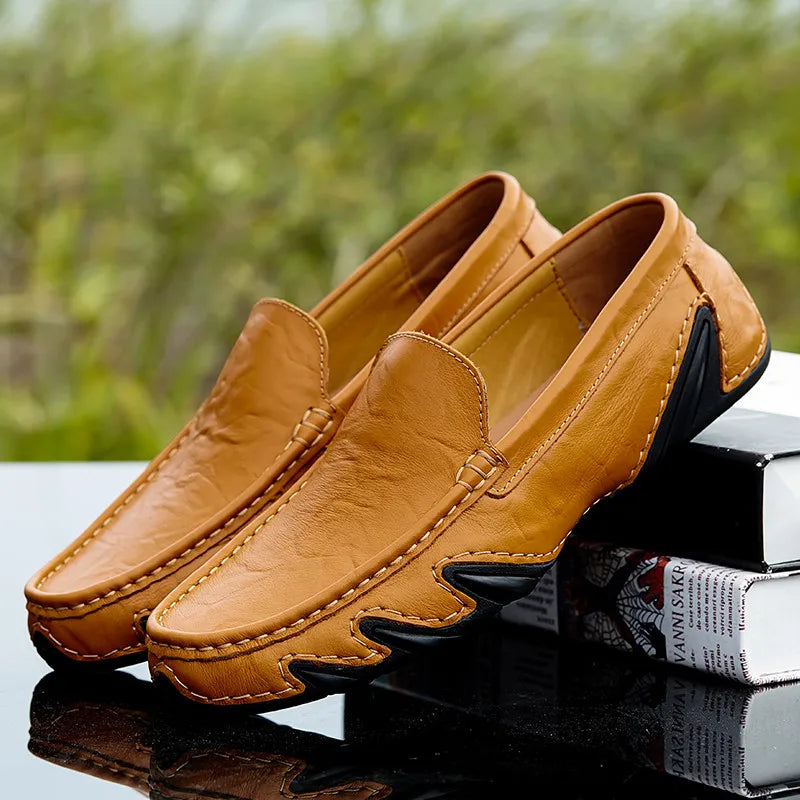 Elegante Herren Slipper – Hochwertiges Leder & Bequeme Passform