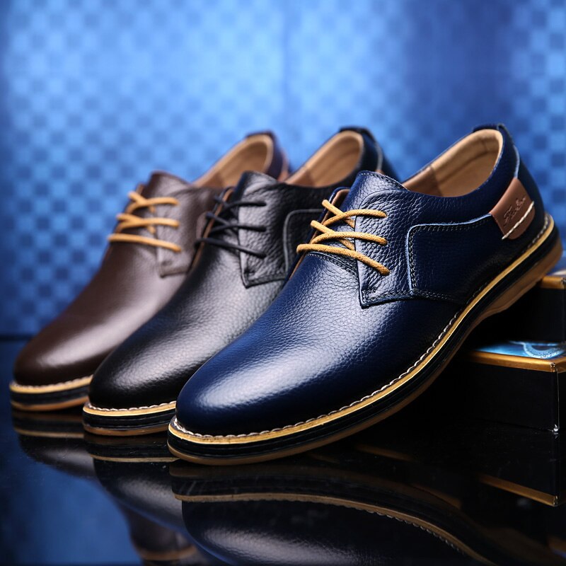 Elegante Oxfordschuhe aus Leder für Herren – Stilvoll & Komfortabel