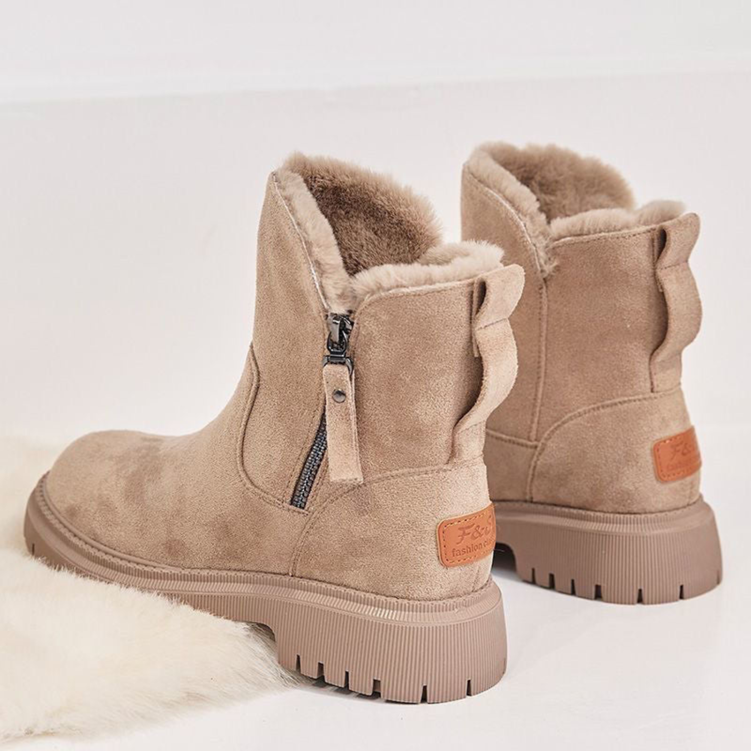 Elegante Samtstiefel Damen Schwarz – Warm & Vielseitig für Winteraktivitäten