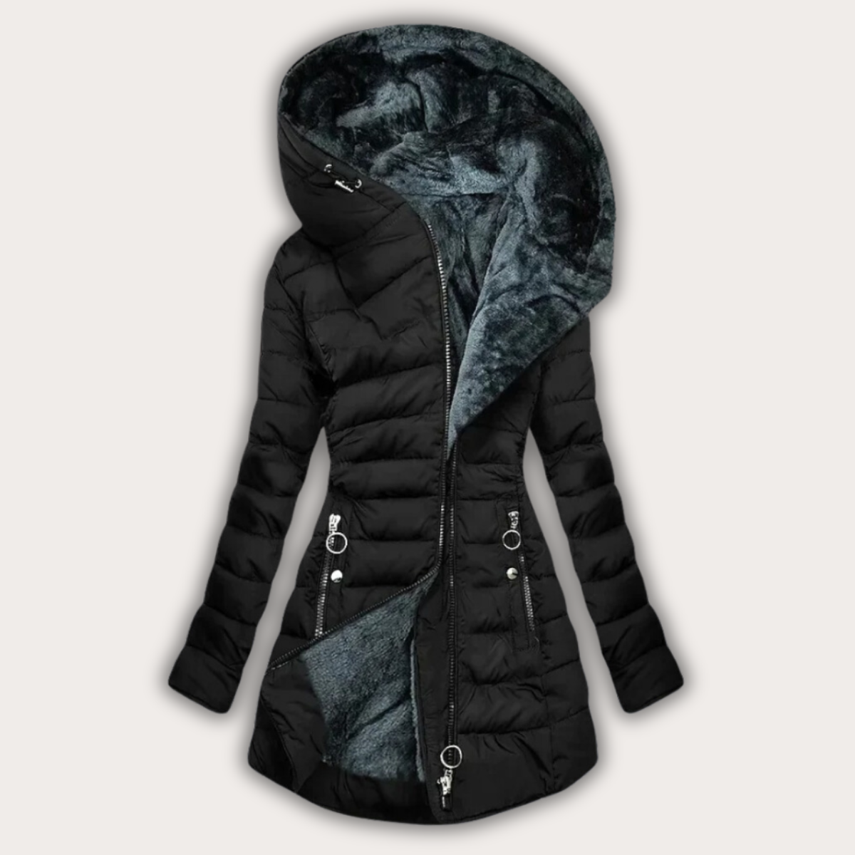 Elegante Wellensteyn Jacke Damen – Daunenjacke mit Abnehmbarer Fellkapuze – Warm & Stilvoll