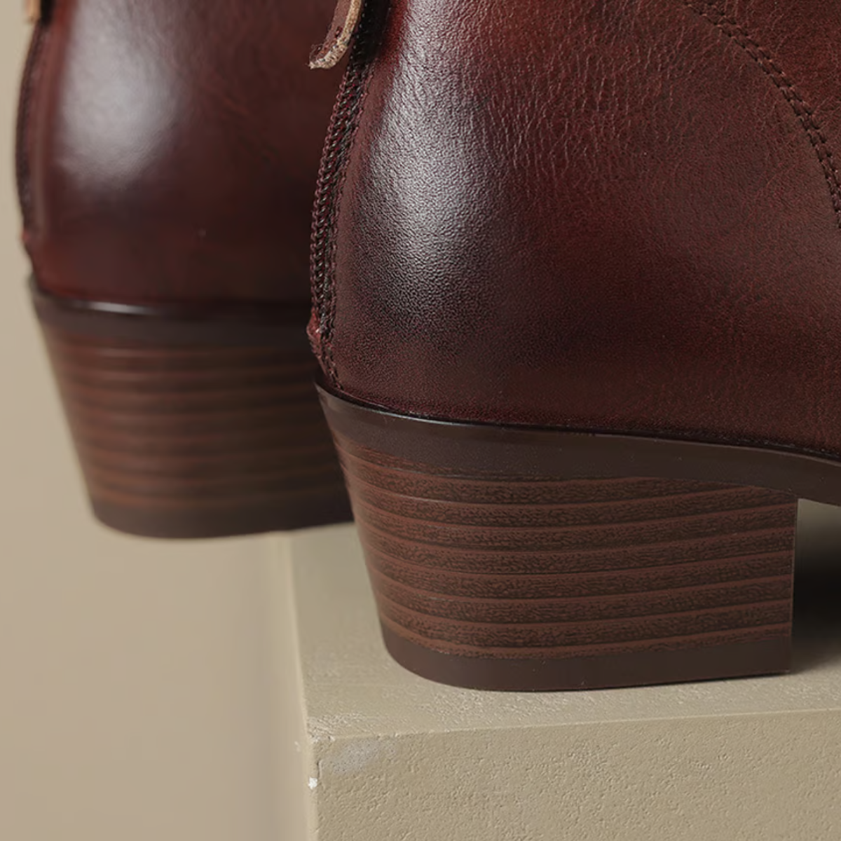 Elegante Damen Stiefelette – Hochwertiges Leder mit Blockabsatz 8