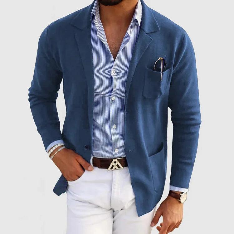 Elegante Herren Strickjacke – Klassisches Design mit Reverskragen 0