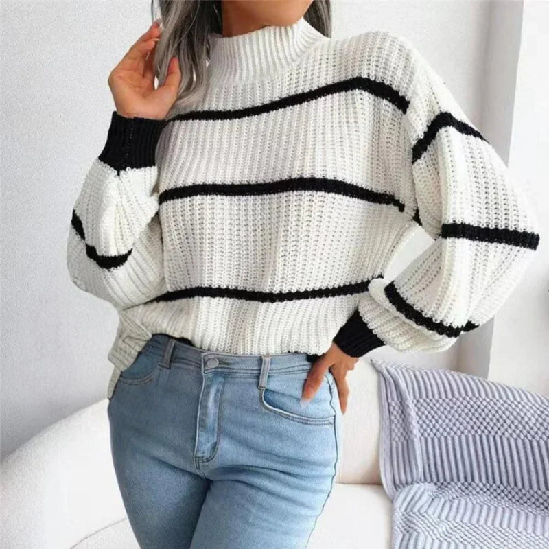Eleganter Damenpullover – 100% Schurwolle – Warm & Stilvoll für Jeden Anlass