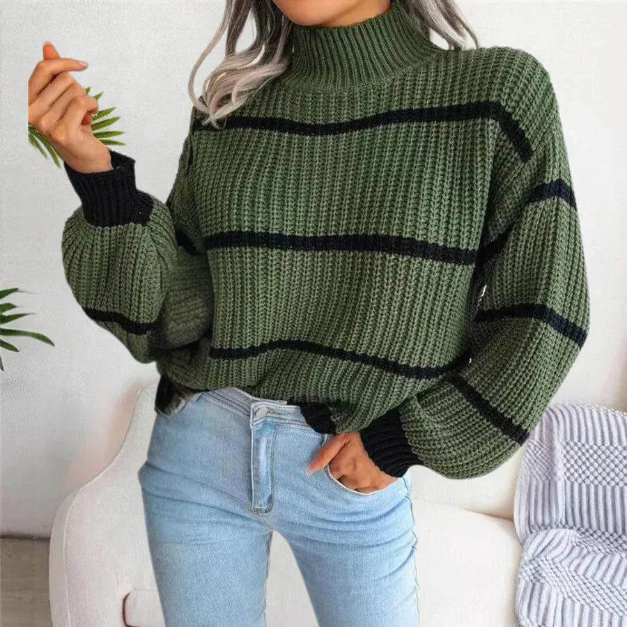 Eleganter Damenpullover – 100% Schurwolle – Warm & Stilvoll für Jeden Anlass