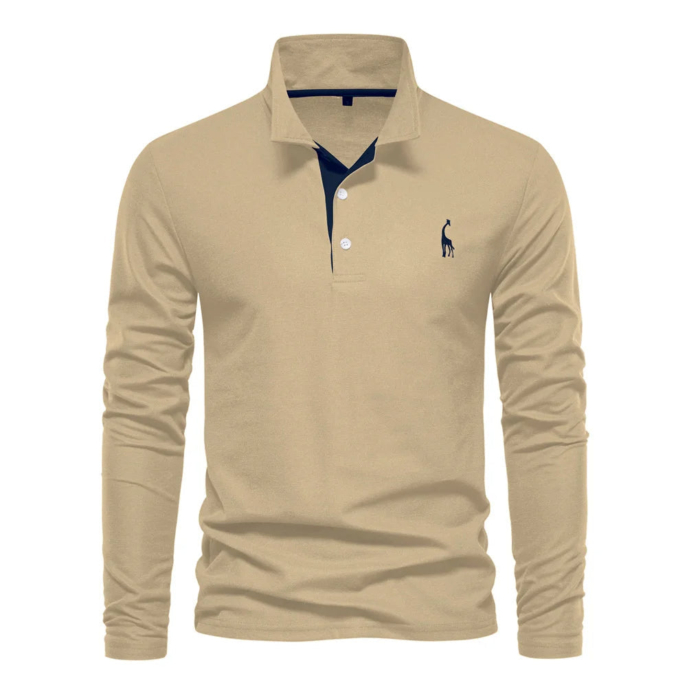 Eleganter Herren Polo Pullover – Hochwertiger Langarmstil für jeden Anlass