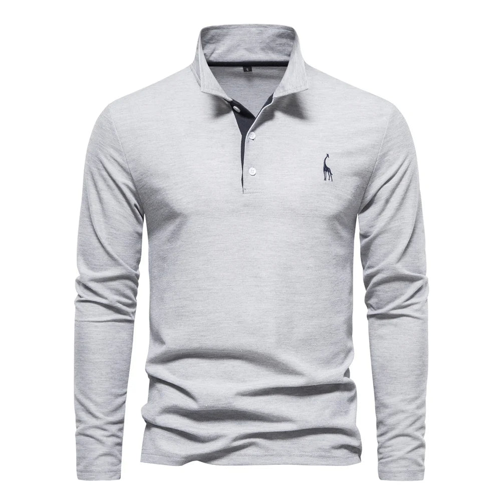 Eleganter Herren Polo Pullover – Hochwertiger Langarmstil für jeden Anlass