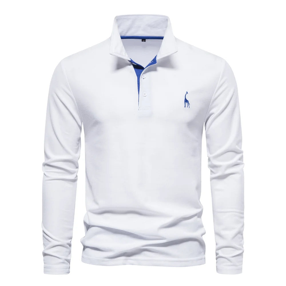 Eleganter Herren Polo Pullover – Hochwertiger Langarmstil für jeden Anlass