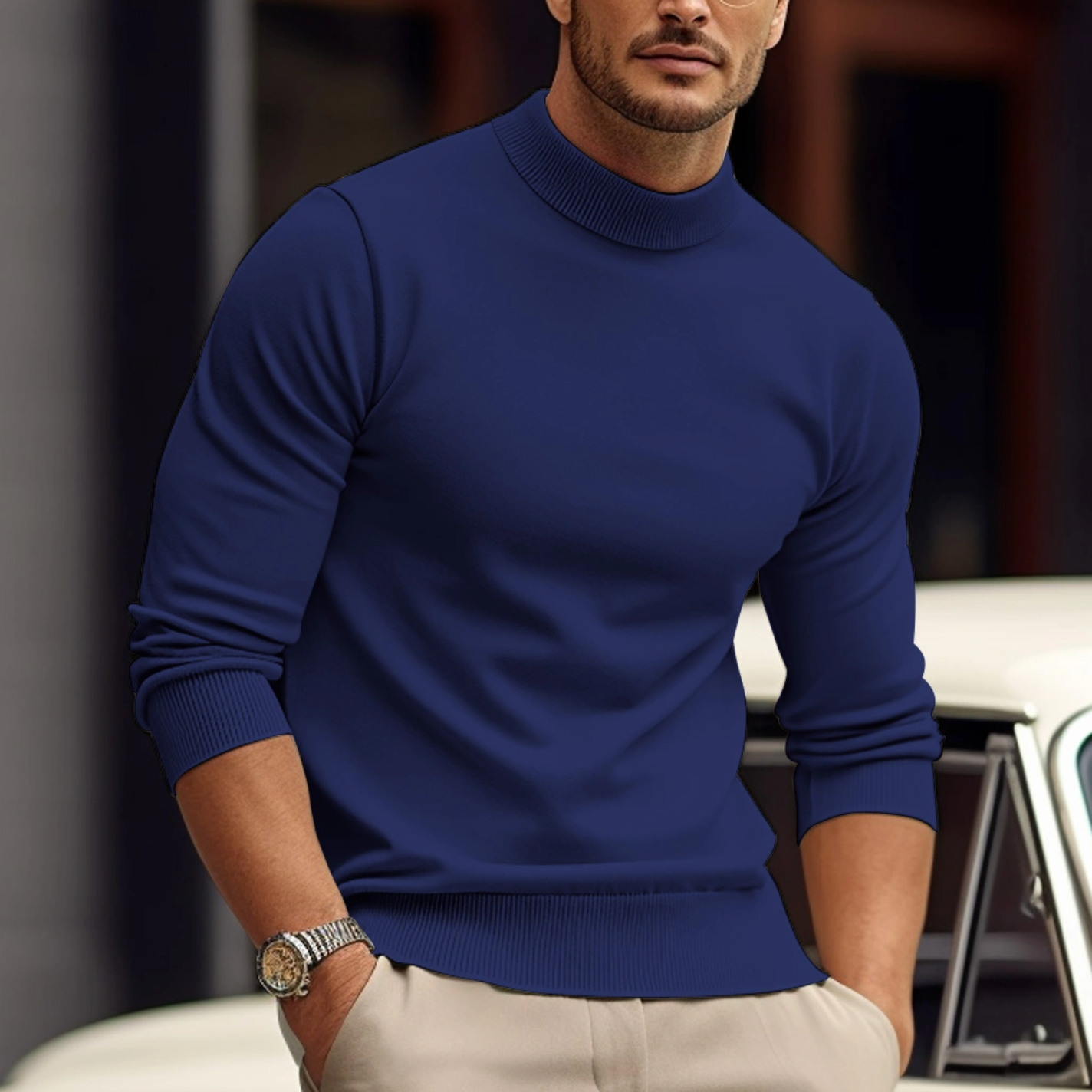 Eleganter Herren-Pullover – Weiche Baumwolle für höchsten Komfort