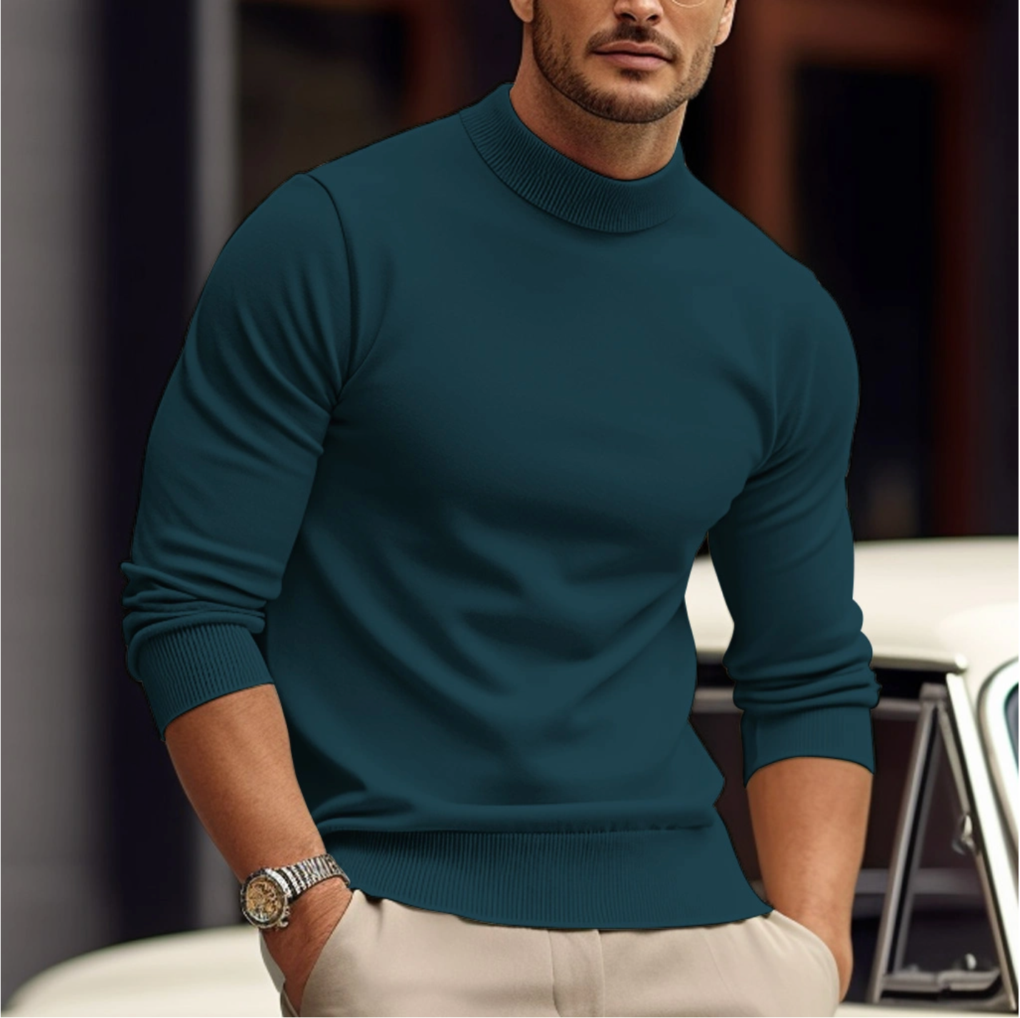 Eleganter Herren-Pullover – Weiche Baumwolle für höchsten Komfort