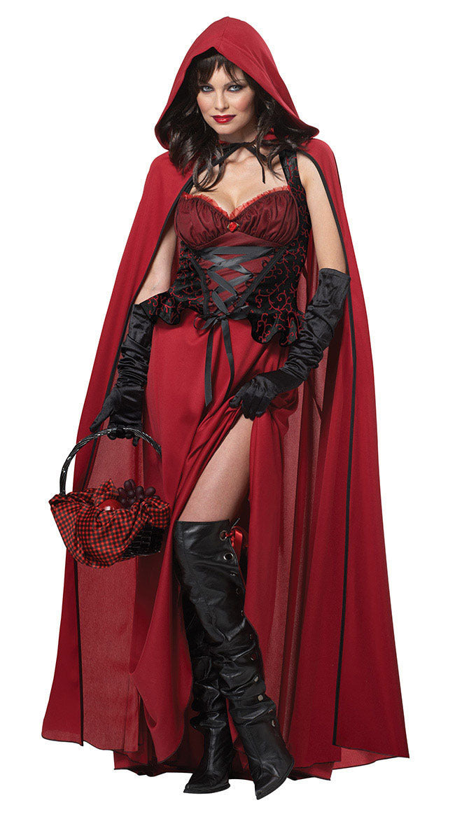 Eleganter Kapuzenumhang – Maxi Kleid mit Korsett – Mystisch & Stilvoll 1