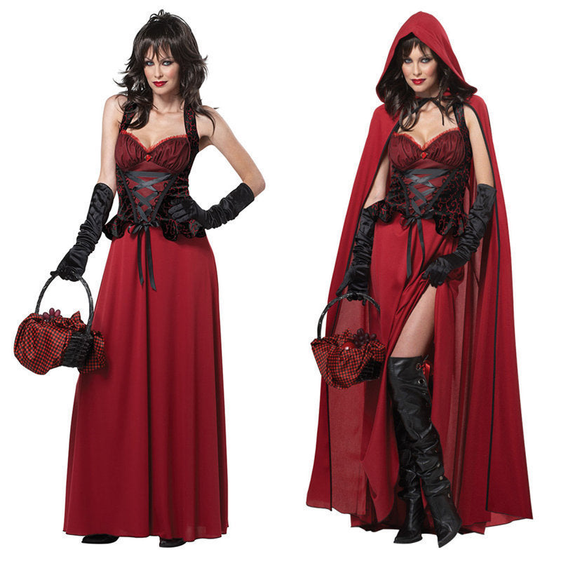 Eleganter Kapuzenumhang – Maxi Kleid mit Korsett – Mystisch & Stilvoll 0