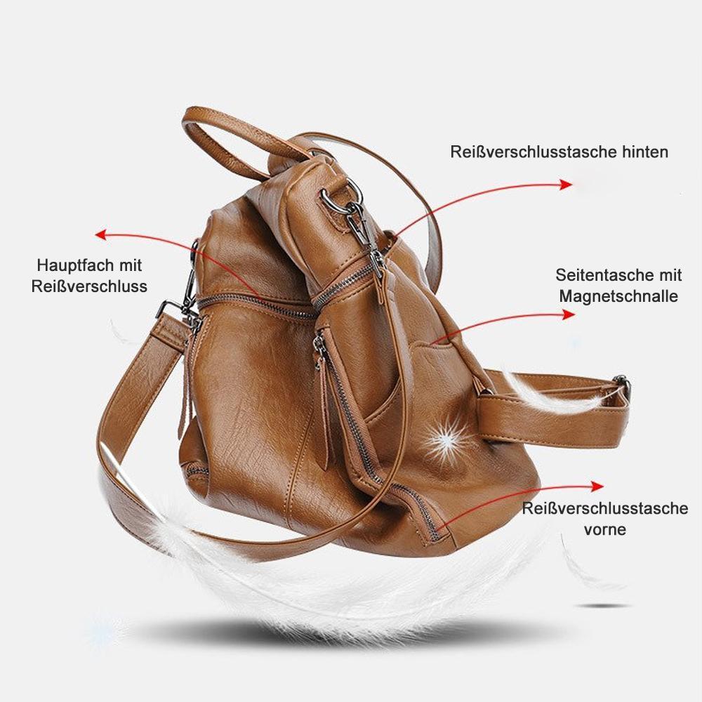 Eleganter Rucksack Damen – Geräumig & Multifunktional aus Echtem Leder
