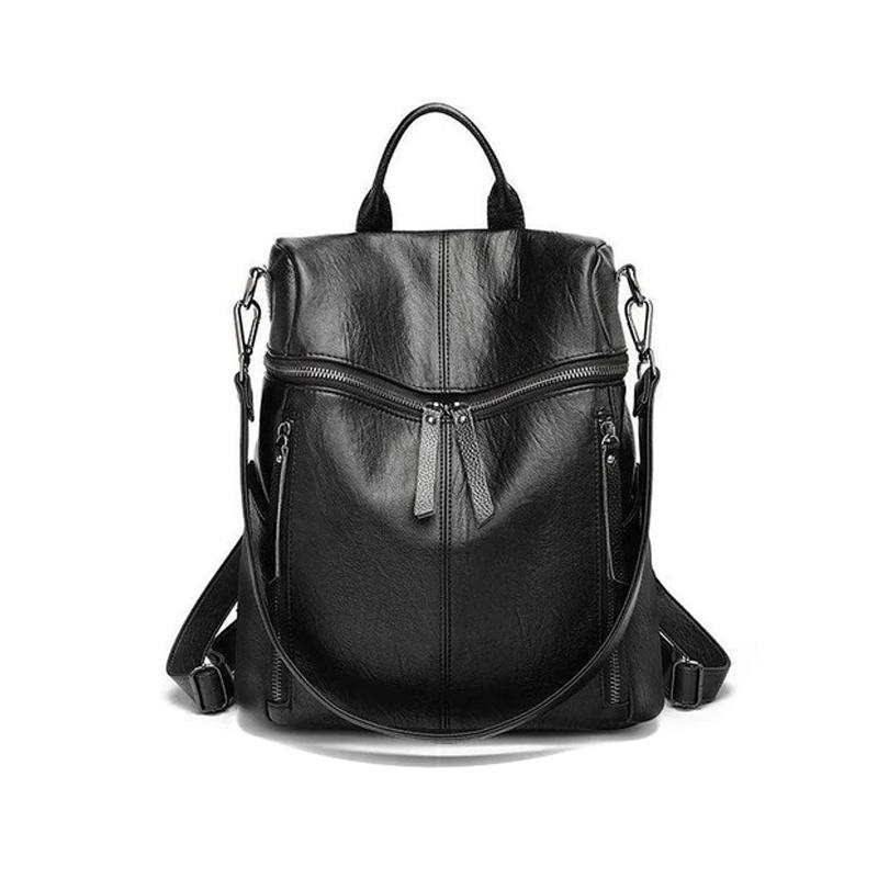 Eleganter Rucksack Damen – Geräumig & Multifunktional aus Echtem Leder