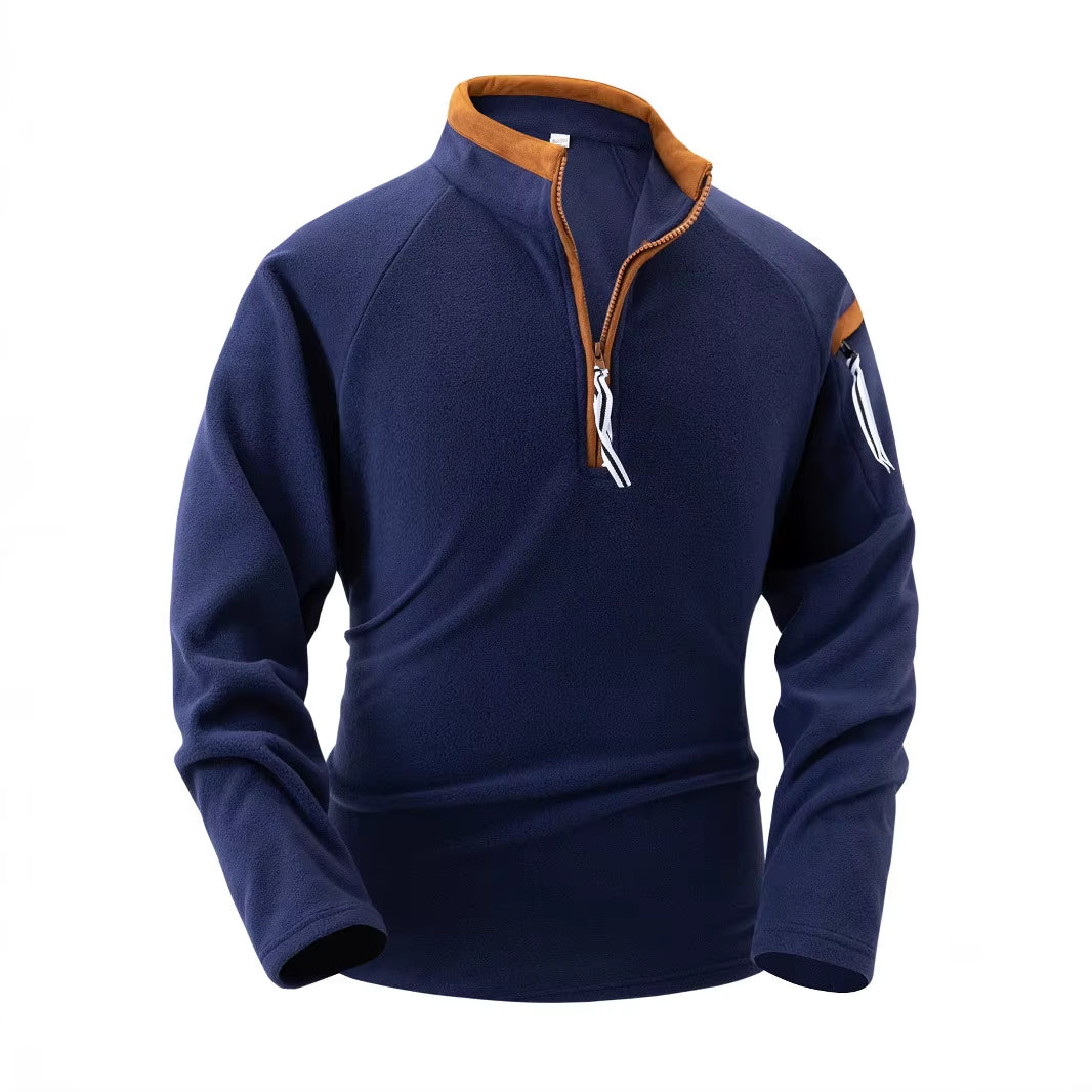 Eleganter Stehkragen Pullover Herren – Wärmendes Design mit Reißverschluss