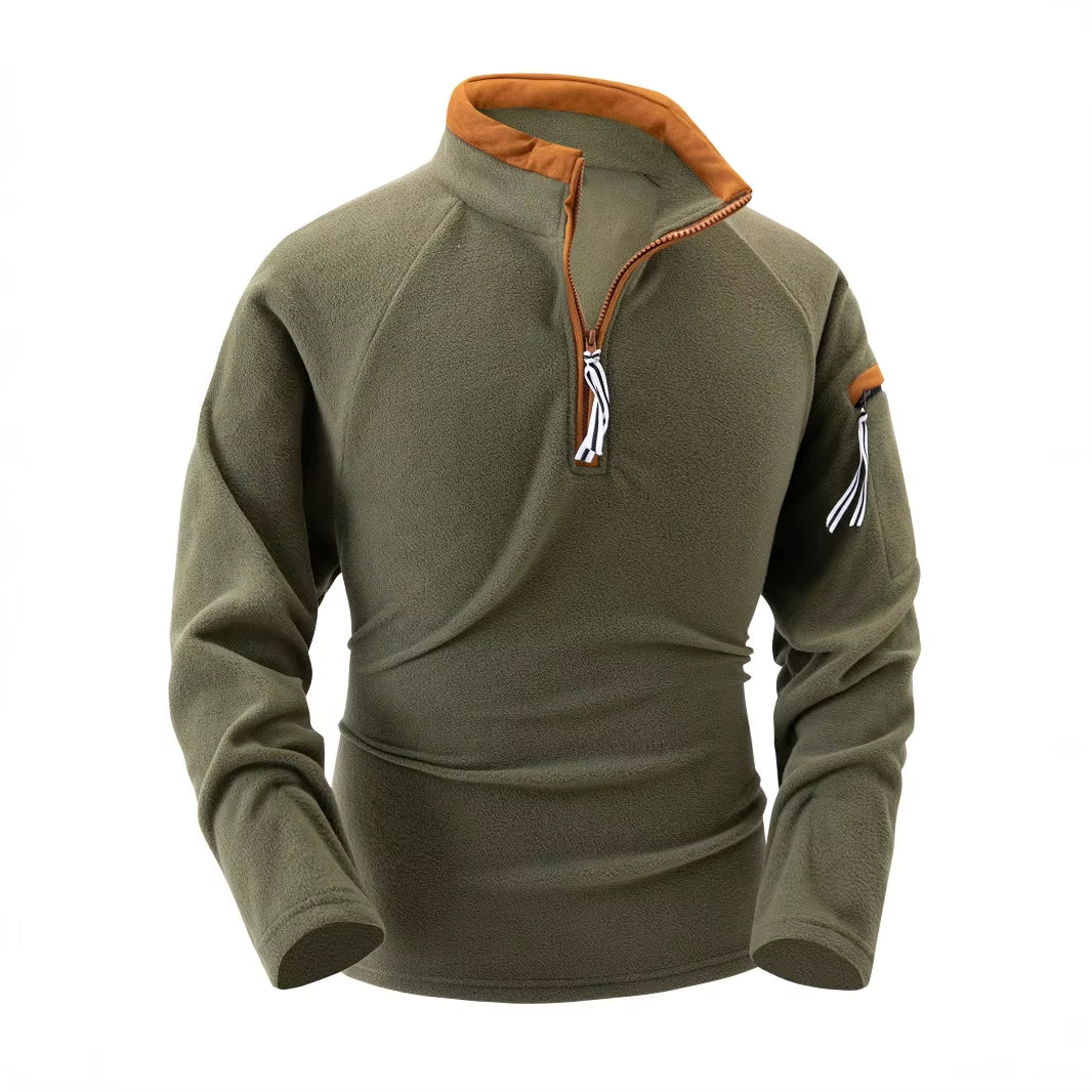 Eleganter Stehkragen Pullover Herren – Wärmendes Design mit Reißverschluss