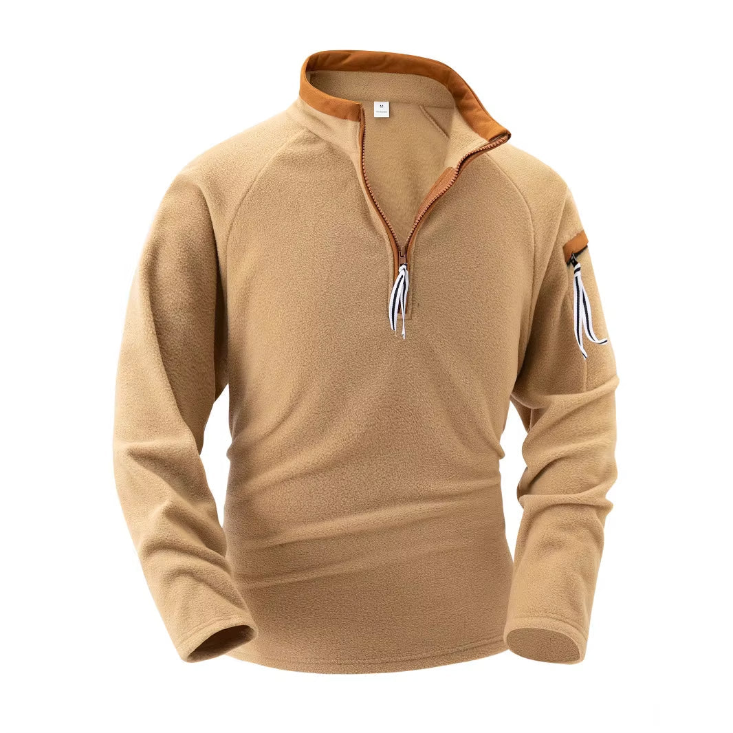 Eleganter Stehkragen Pullover Herren – Wärmendes Design mit Reißverschluss