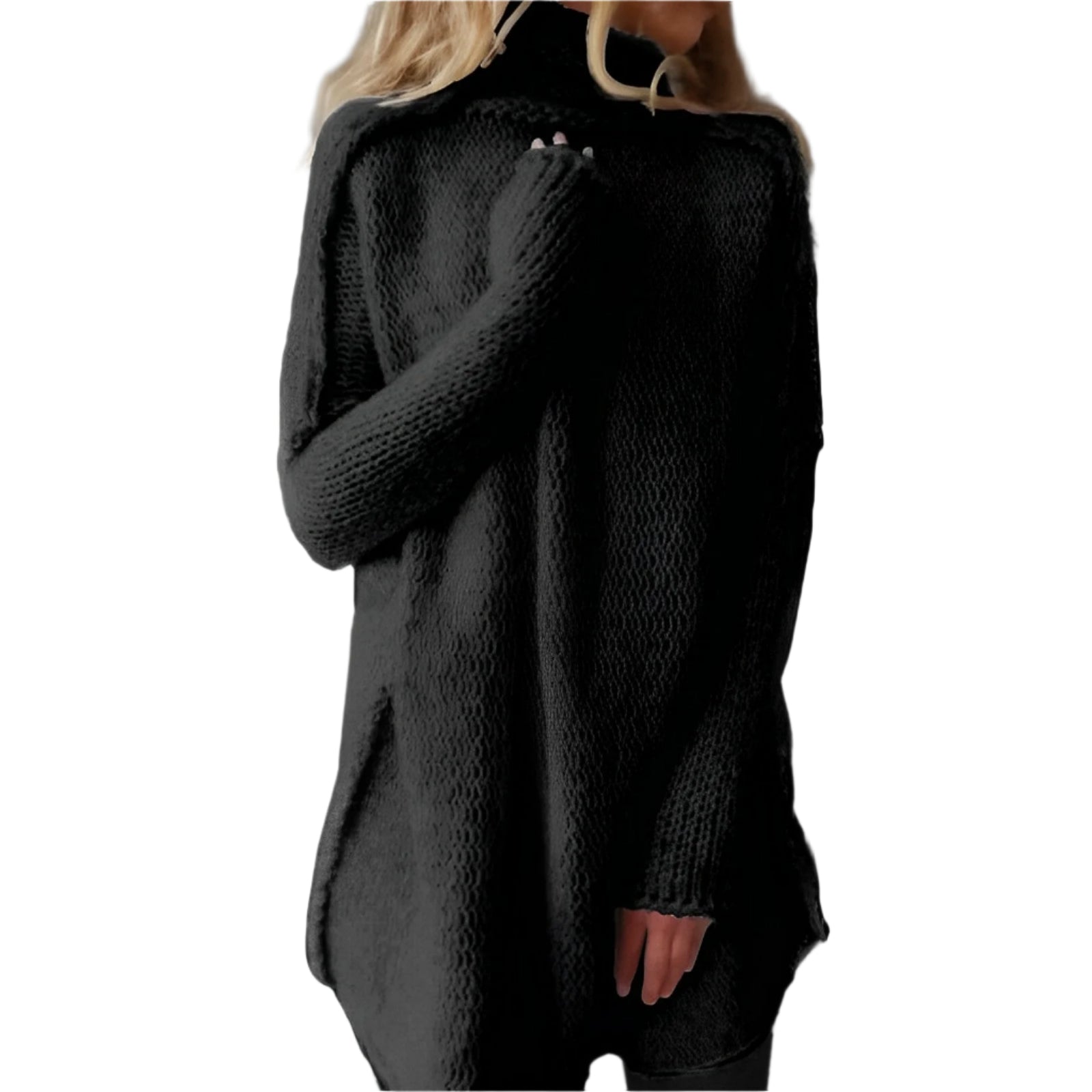 Eleganter Strickpullover Damen – Langer Schnitt – Gemütlich & Vielseitig