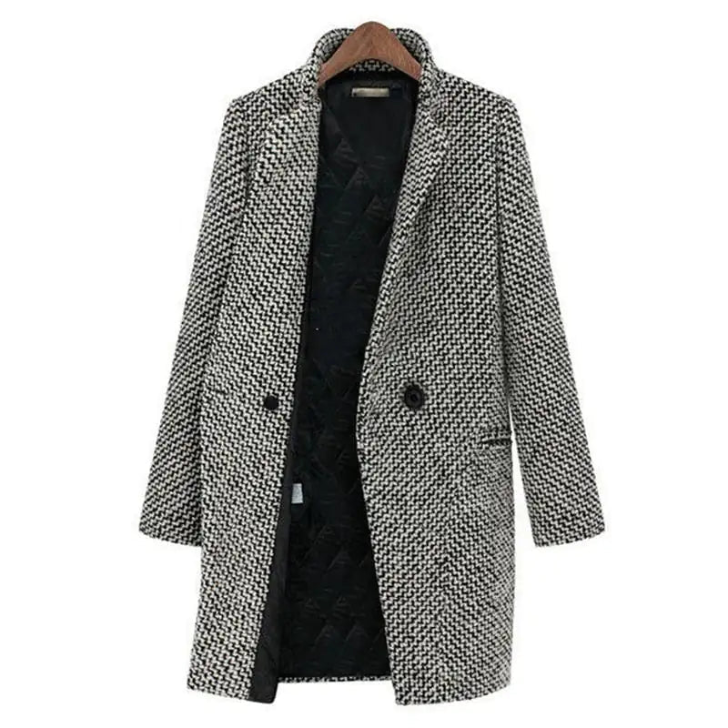 Eleganter Wollmantel Damen – Klassischer Beige – Zeitloser Stil für Wintertage