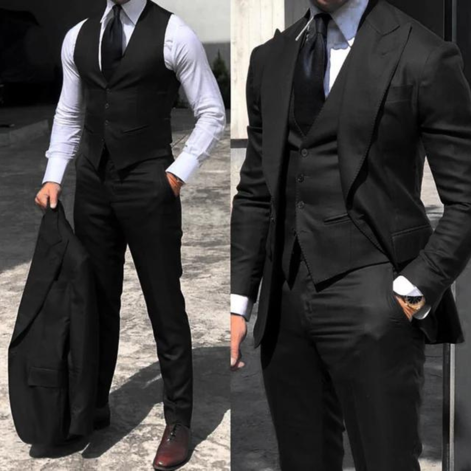 Eleganter dreiteiliger Anzug für Herren – Stilvoll & Bequem