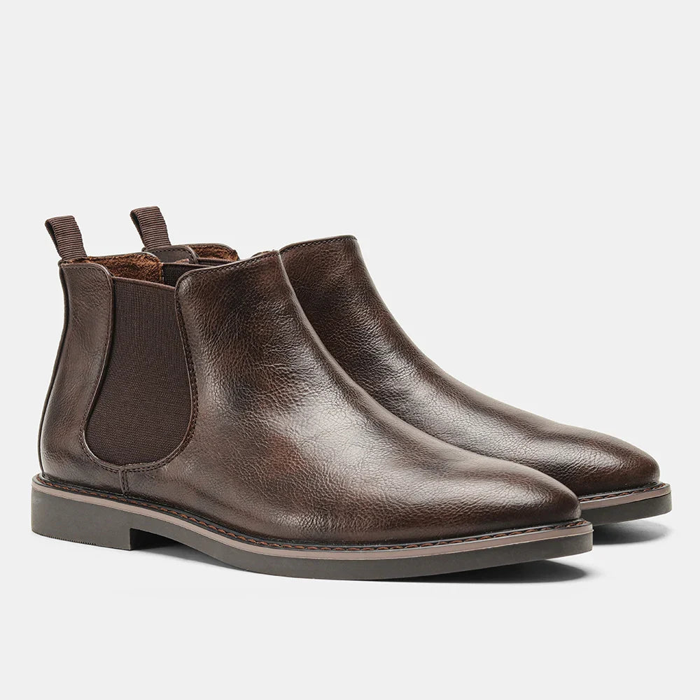 Eleganter Chelsea-Stiefel aus Leder für Herren – Stilvoll & Komfortabel in Schwarz oder Braun 0