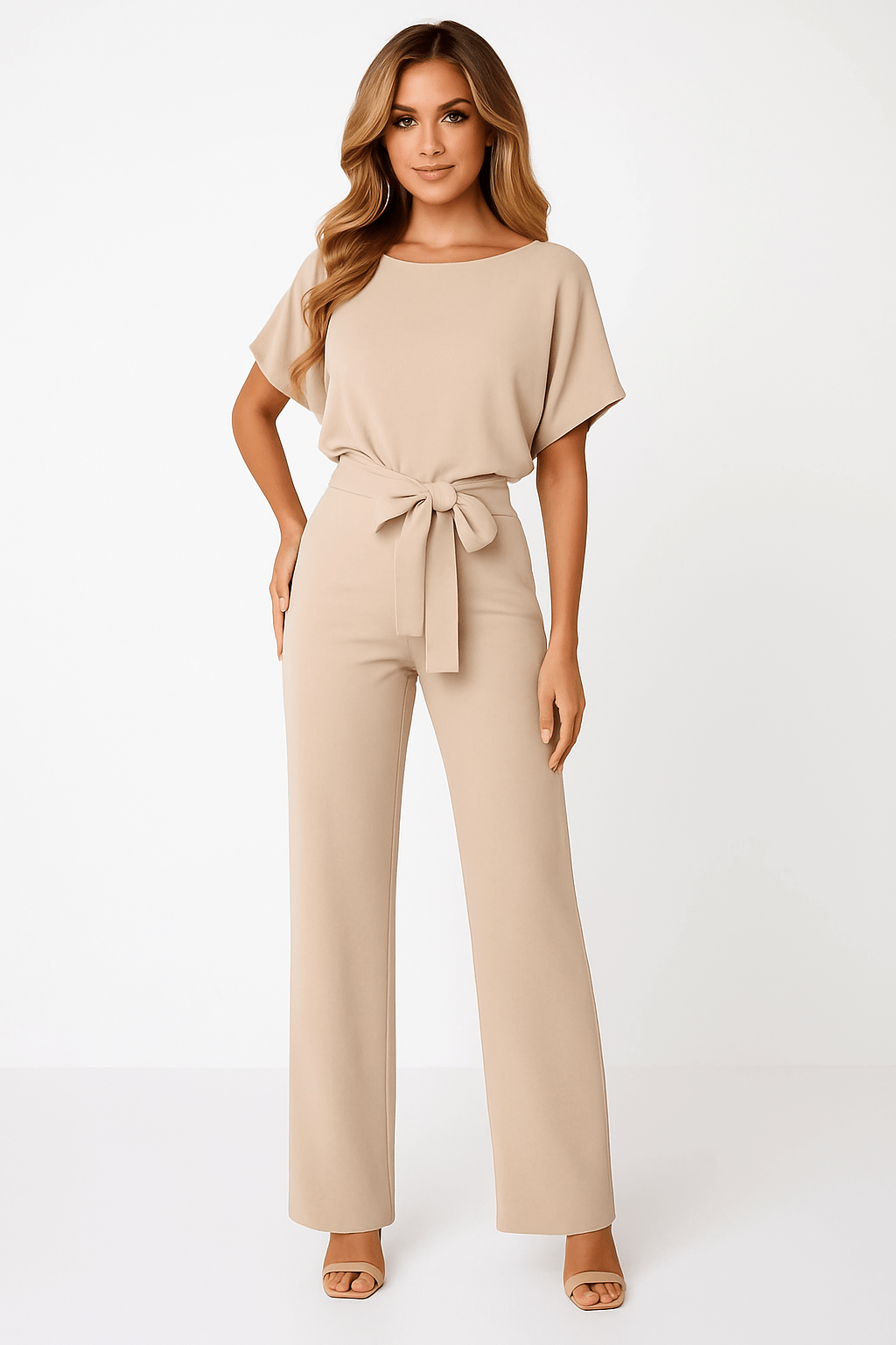 Eleganter Krawatten-Gürtel-Overall für Frauen – Stilvoll & Vielseitig 0