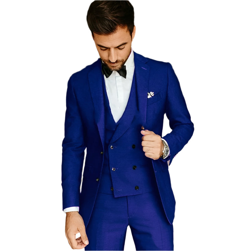 Elegantes 3-teiliges Herren-Set – Klassischer Blazer, Weste & Hosen – Ideal für Sommeranlässe 1