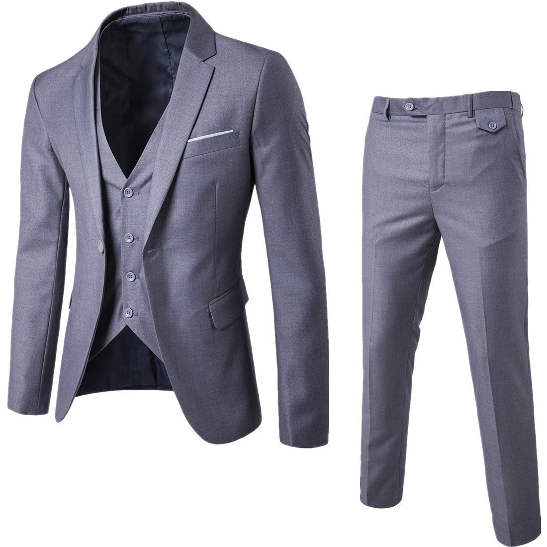 Elegantes 3-teiliges Herrenanzug-Set – Hochwertige Wolle für formelle Anlässe 2
