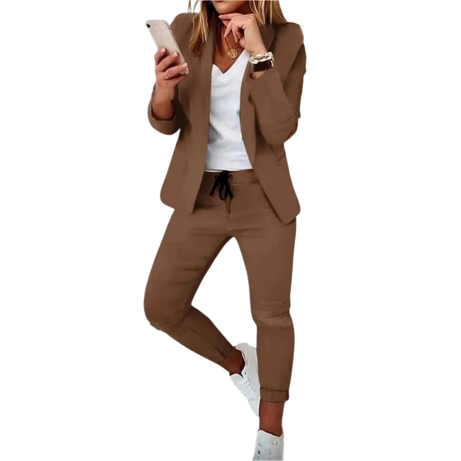 Elegantes Damenanzug Set – Blazer & Hosen – Stilvoll und Bequem 4