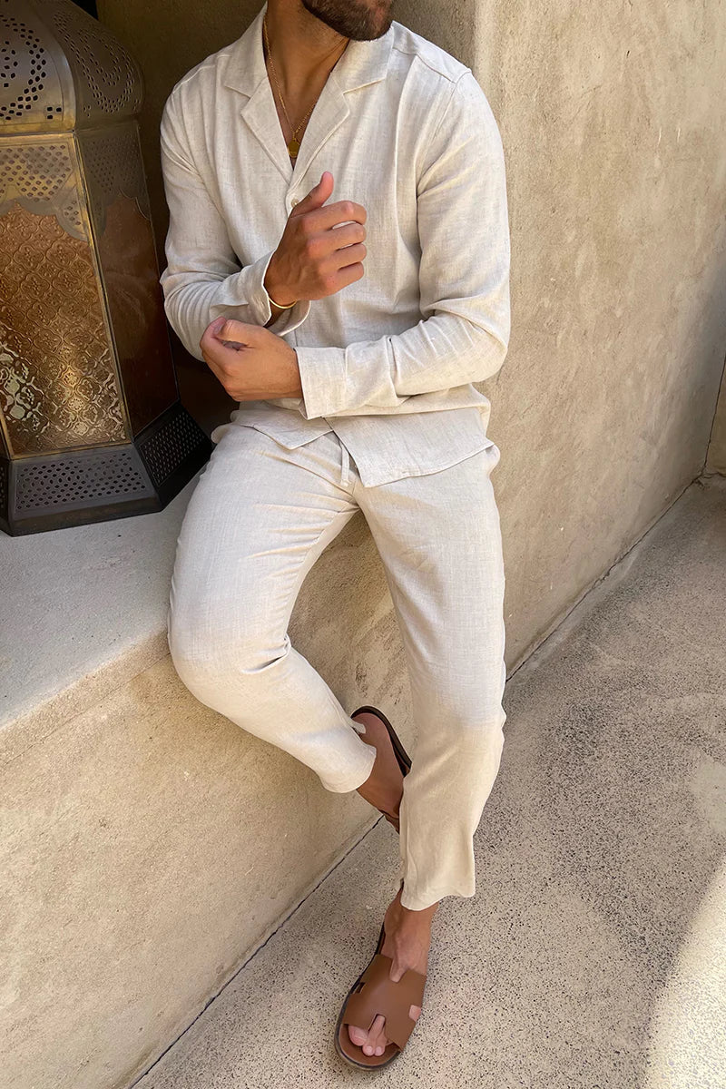 Elegantes Leinen Set Herren – Atmungsaktiv & Vielseitig für Sommerlooks 1