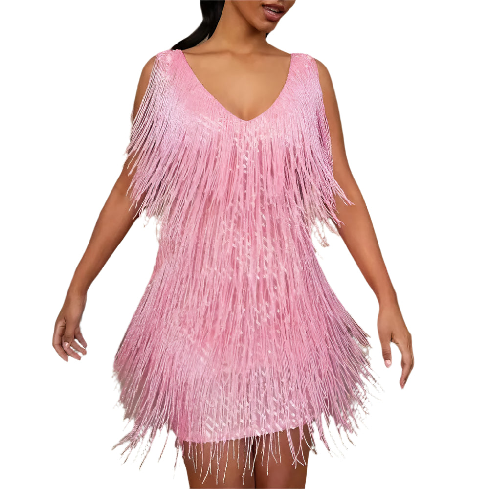 Elegantes V-Ausschnitt Damenkleid – Festlich & Zeitlos für Hochzeitsgäste