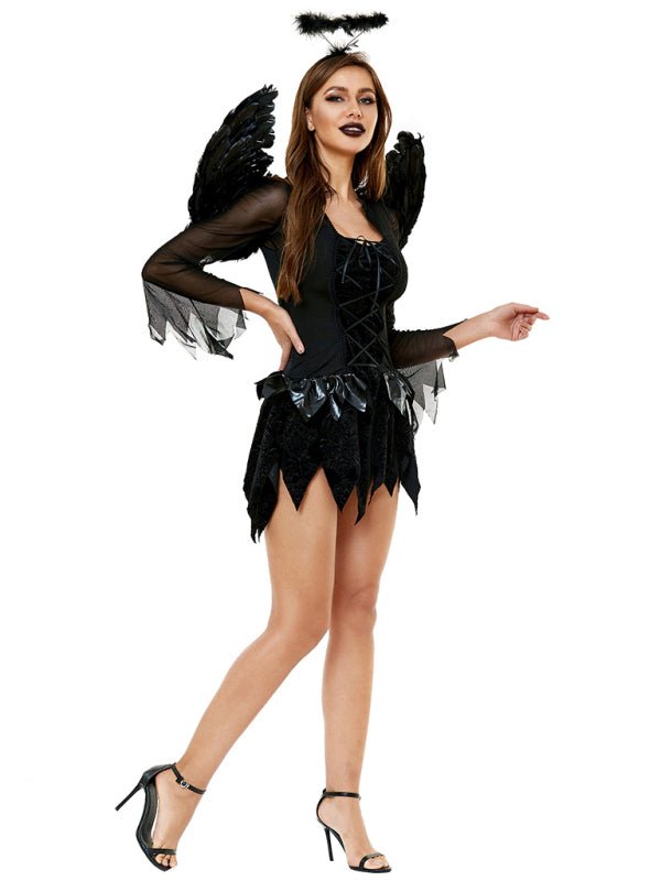 Geflügelter Dunkler Engel – Mini Kostüm – Mystisch & Elegantes Design für Halloween 1