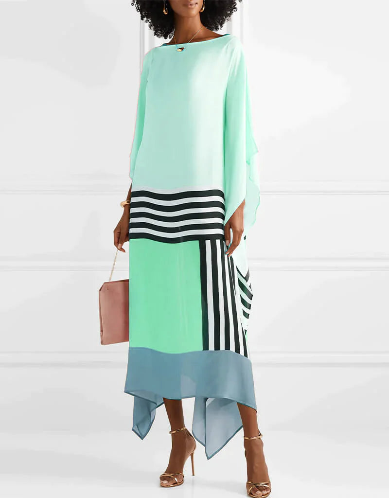 Geometrisches Midi-Kleid für Damen – Modern & Vielseitig