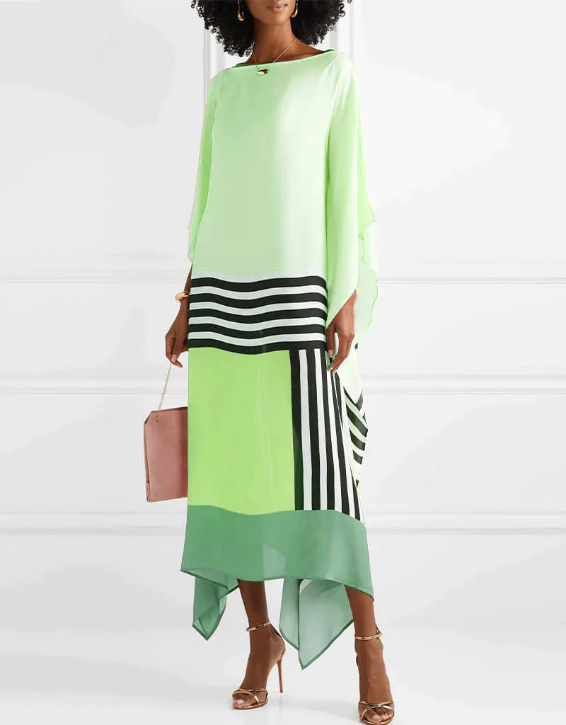 Geometrisches Midi-Kleid für Damen – Modern & Vielseitig