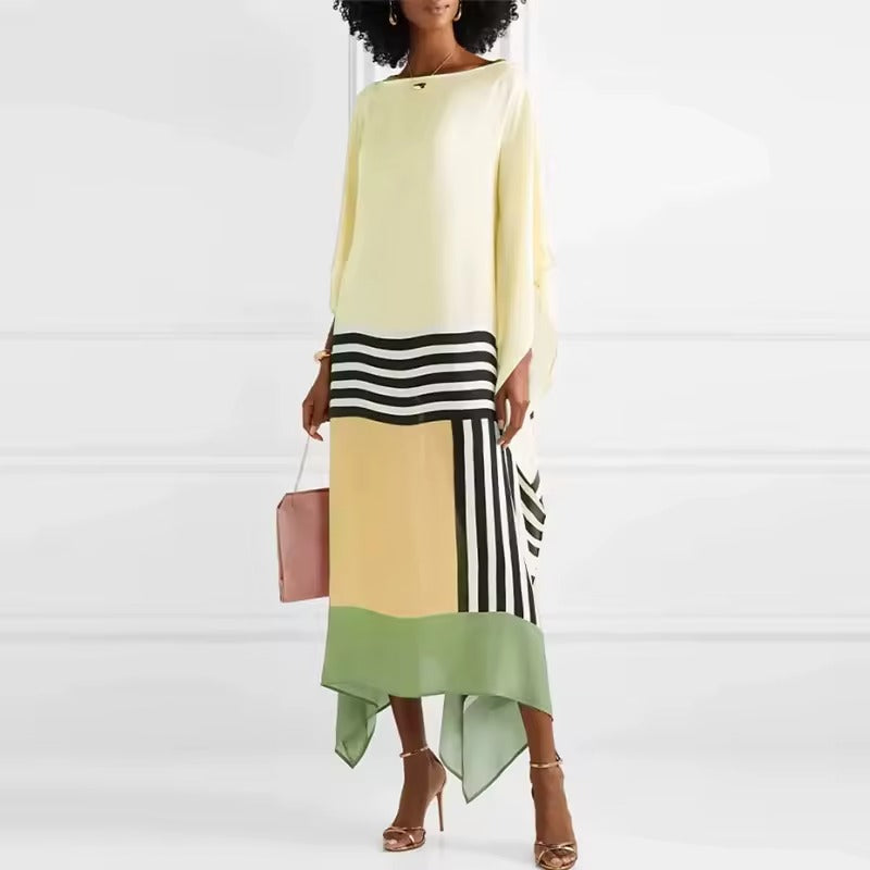 Geometrisches Midi-Kleid für Damen – Modern & Vielseitig