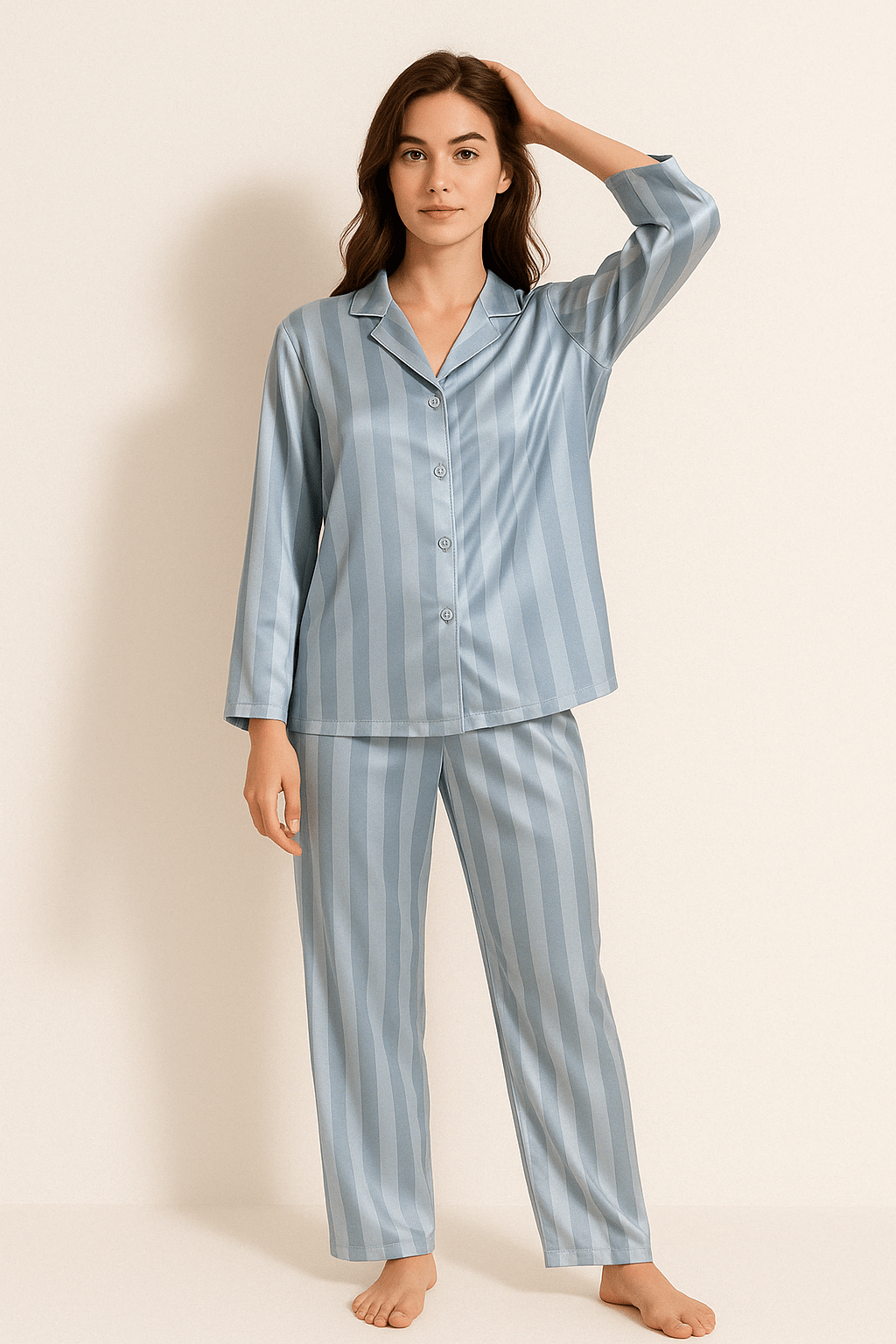 Gestreiftes Pyjama-Set Damen – Bequem & Stylisch für Entspannte Nächte 4