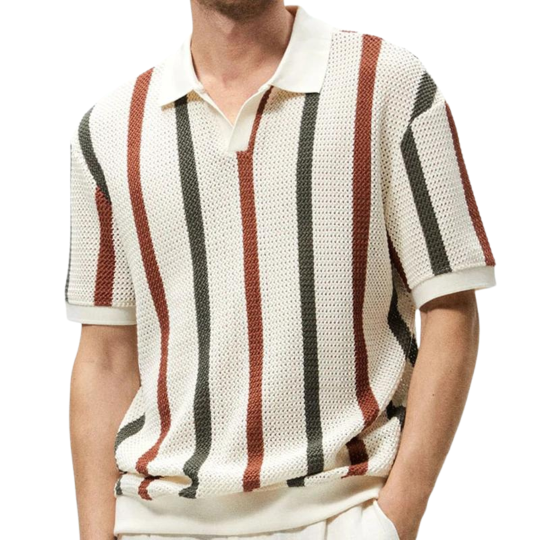Gestreiftes Poloshirt Herren – Bequem & Stilvoll aus Hochwertigem Baumwollstoff 1